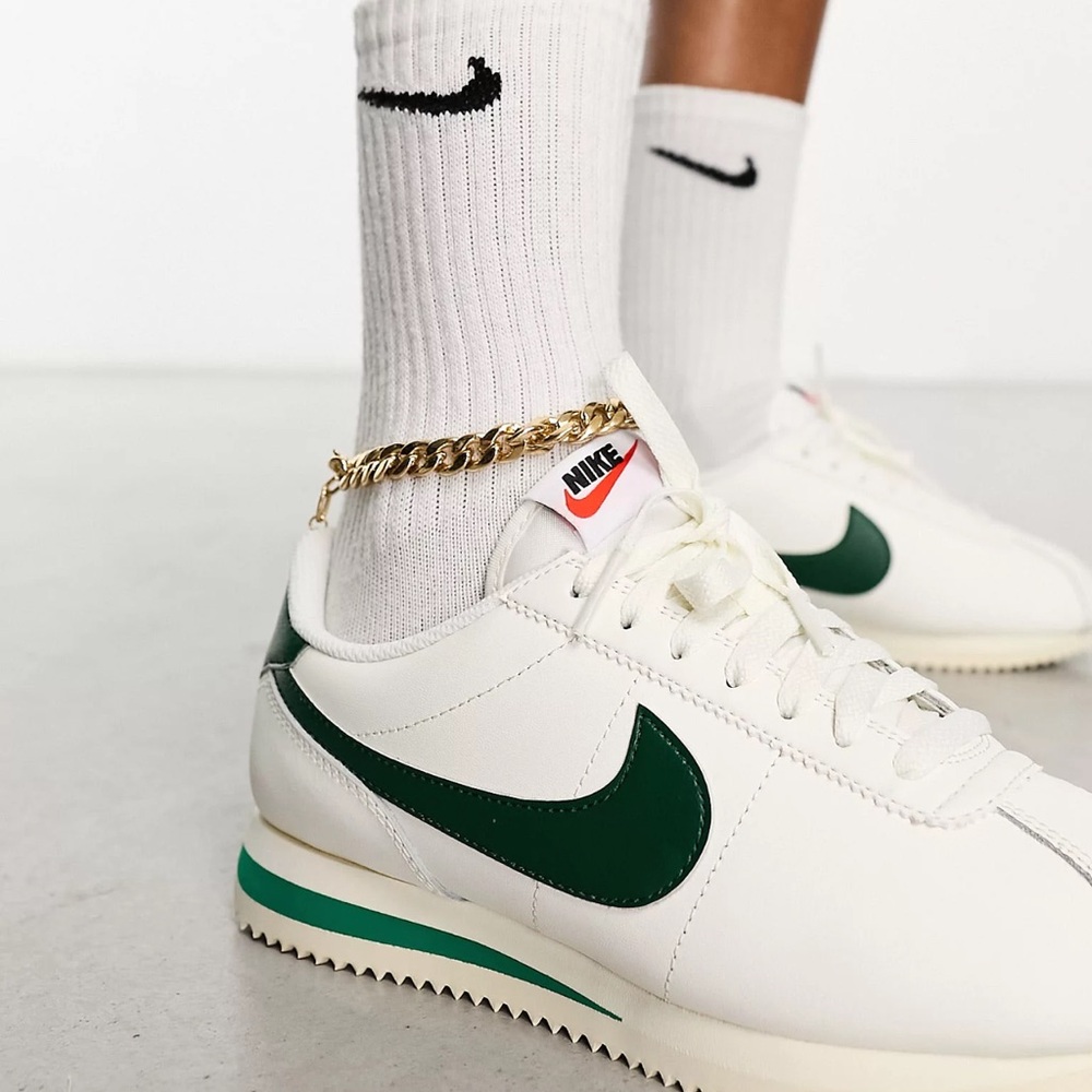 Nike Cortez - Women’s Size 9.5 - White and Green